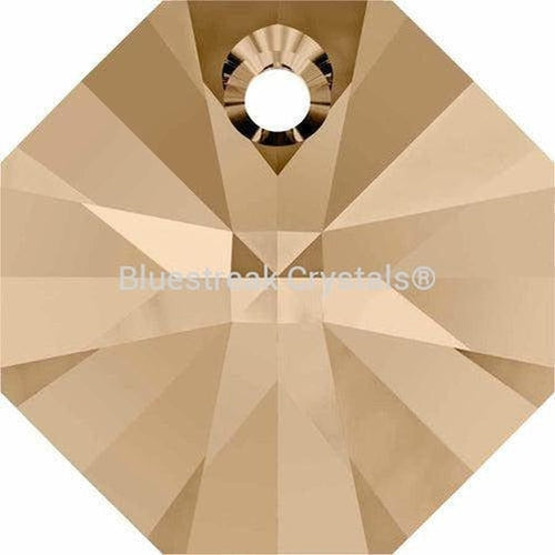 Serinity Pendants Octagon (6401) Crystal Golden Shadow-Serinity Pendants-8mm - Pack of 6-Bluestreak Crystals
