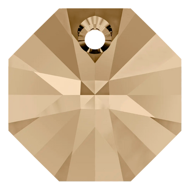 Serinity Pendants Octagon (6401) Crystal Golden Shadow - Bluestreak Crystals