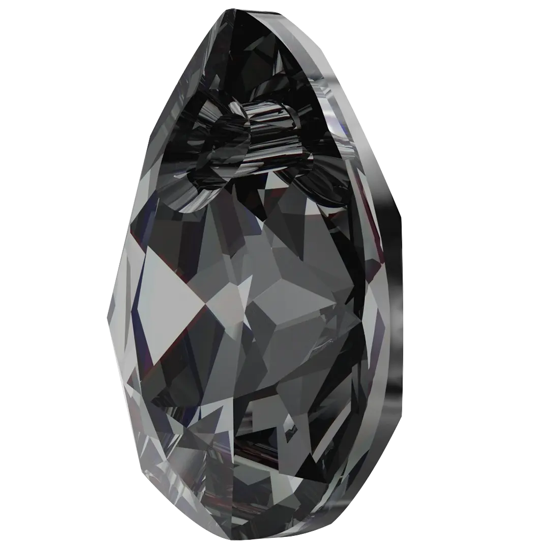 Serinity Pendants Pear Cut (6433) Crystal Silver Night - Bluestreak Crystals