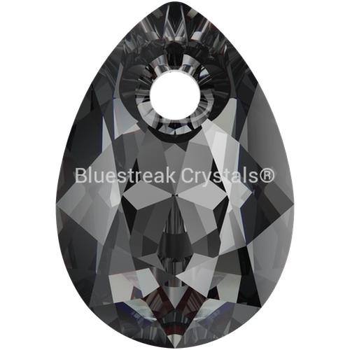Serinity Pendants Pear Cut (6433) Crystal Silver Night-Serinity Pendants-9mm - Pack of 4-Bluestreak Crystals