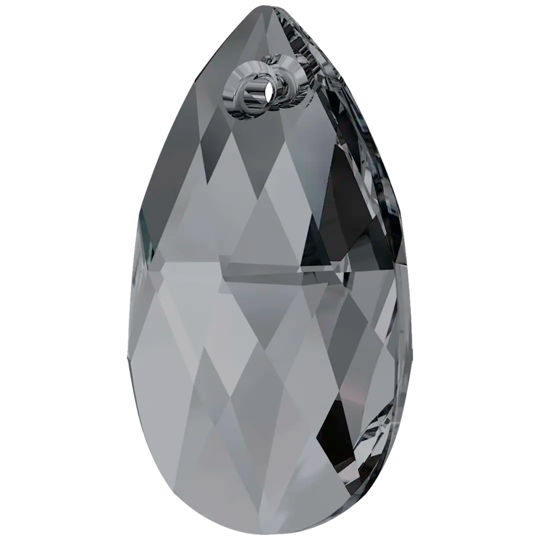 Serinity Pendants Peardrop (6106) Crystal Silver Night - Bluestreak Crystals