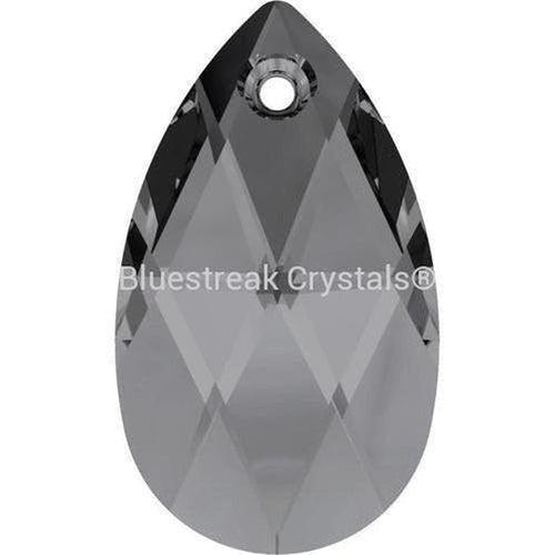 Serinity Pendants Peardrop (6106) Crystal Silver Night-Serinity Pendants-16mm - Pack of 2-Bluestreak Crystals