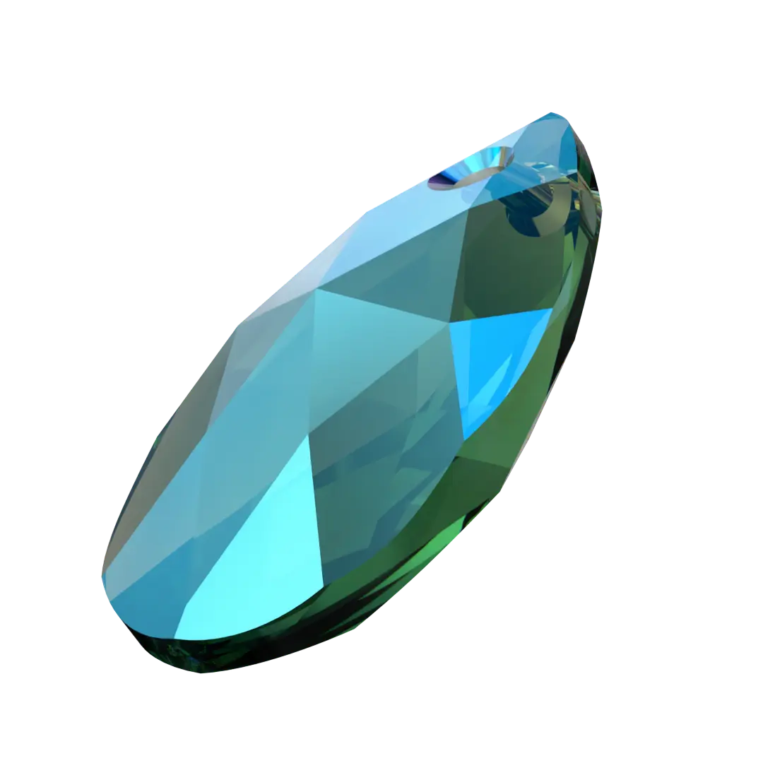 Swarovski Pendants Peardrop (6106) Emerald Shimmer - Bluestreak Crystals