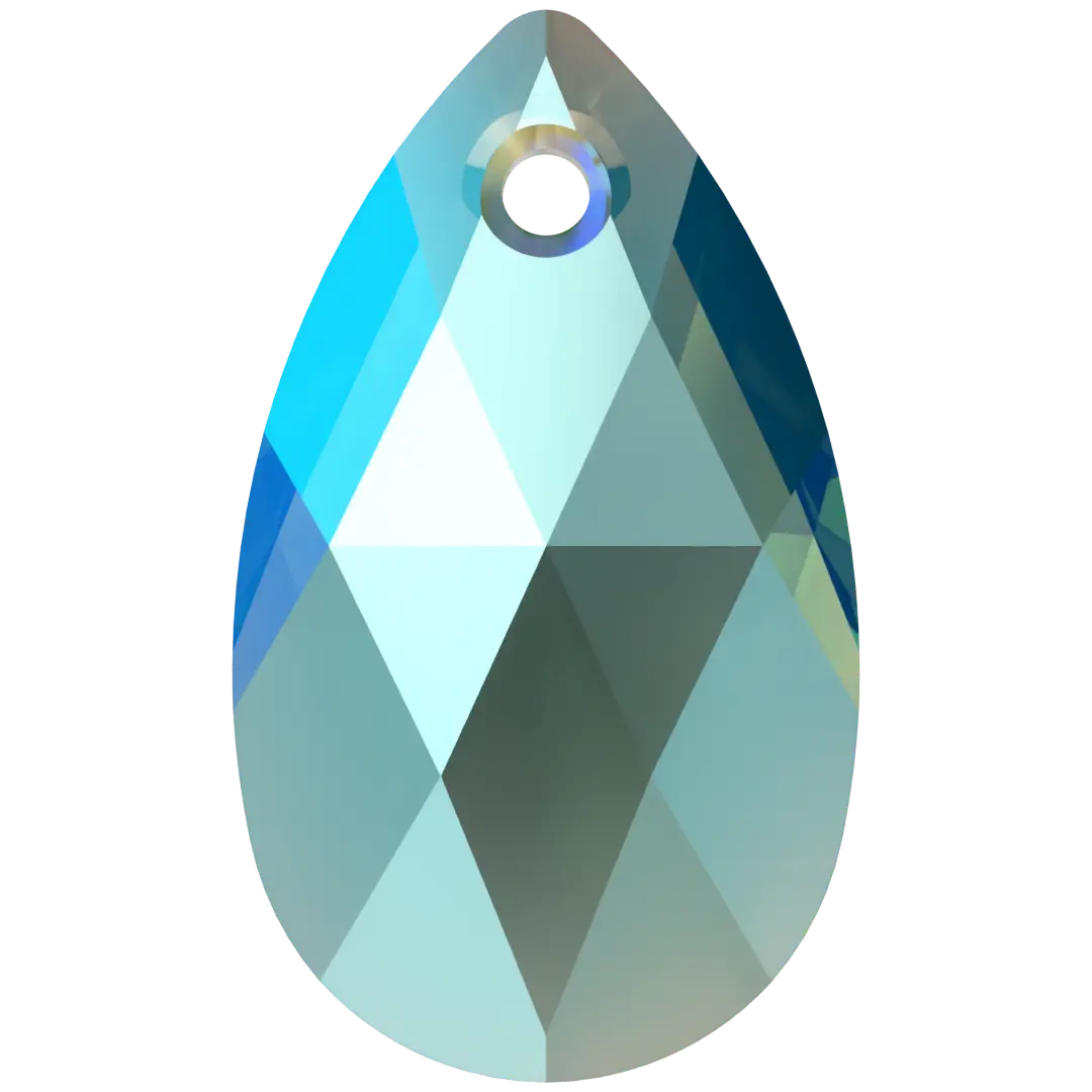 Swarovski Pendants Peardrop (6106) Emerald Shimmer - Bluestreak Crystals