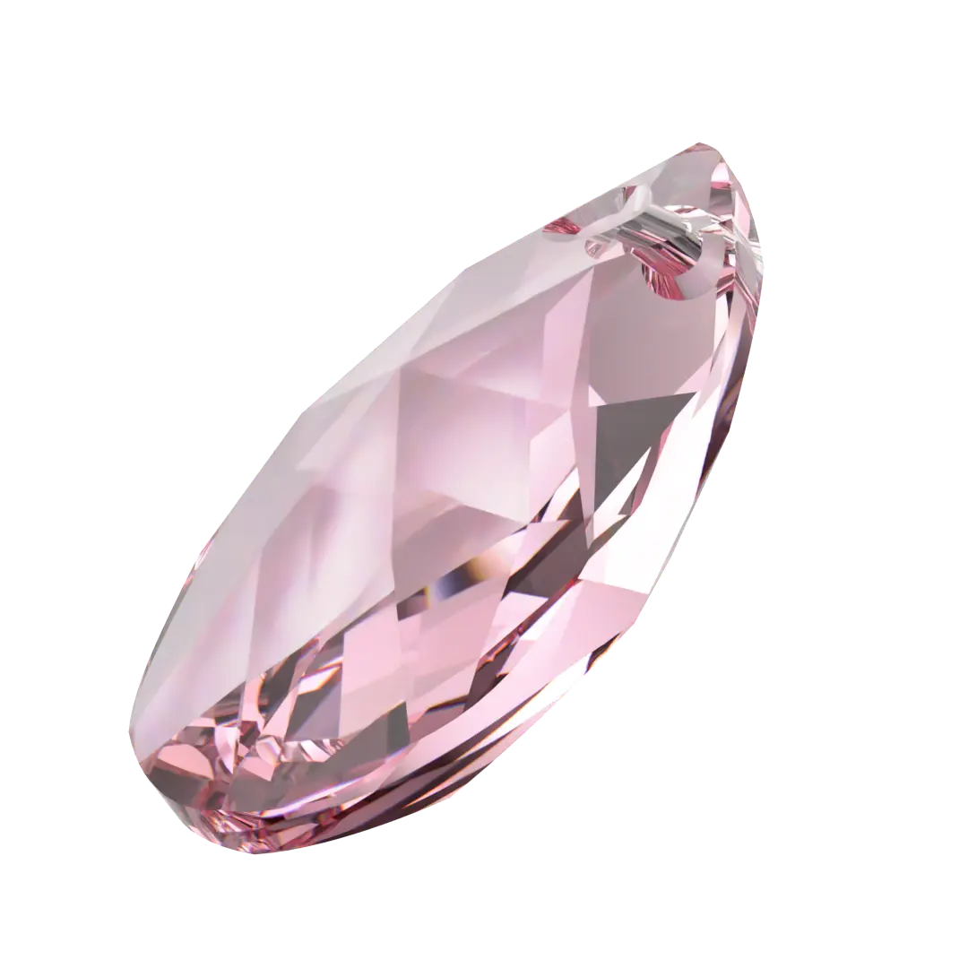 Serinity Pendants Peardrop (6106) Light Rose - Bluestreak Crystals