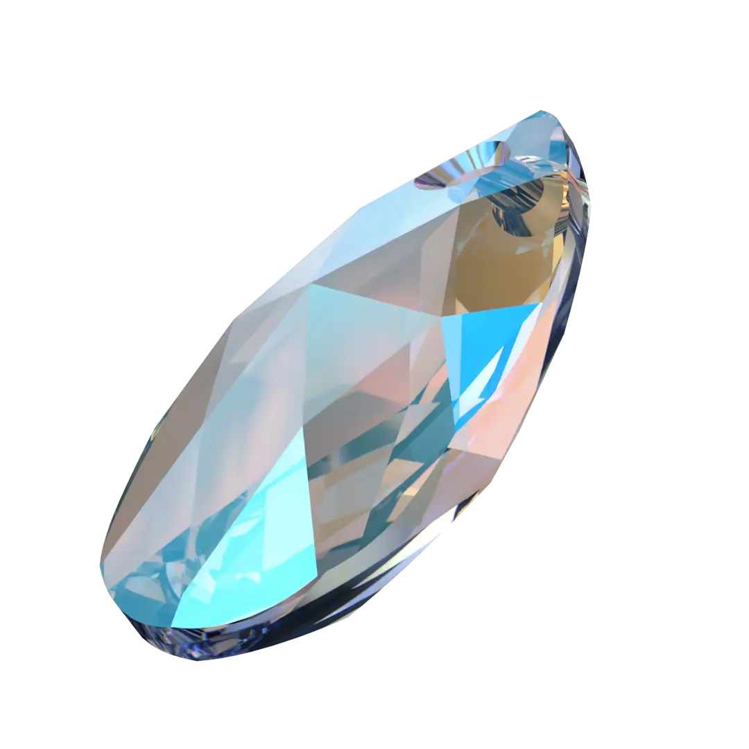Serinity Pendants Peardrop (6106) Light Sapphire Shimmer - Bluestreak Crystals