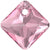 Serinity Pendants Princess Cut (6431) Rose-Serinity Pendants-9mm - Pack of 2-Bluestreak Crystals
