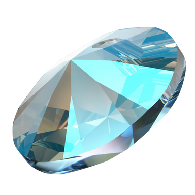 Serinity Pendants Round Cut (6428) Aquamarine Shimmer - Bluestreak Crystals