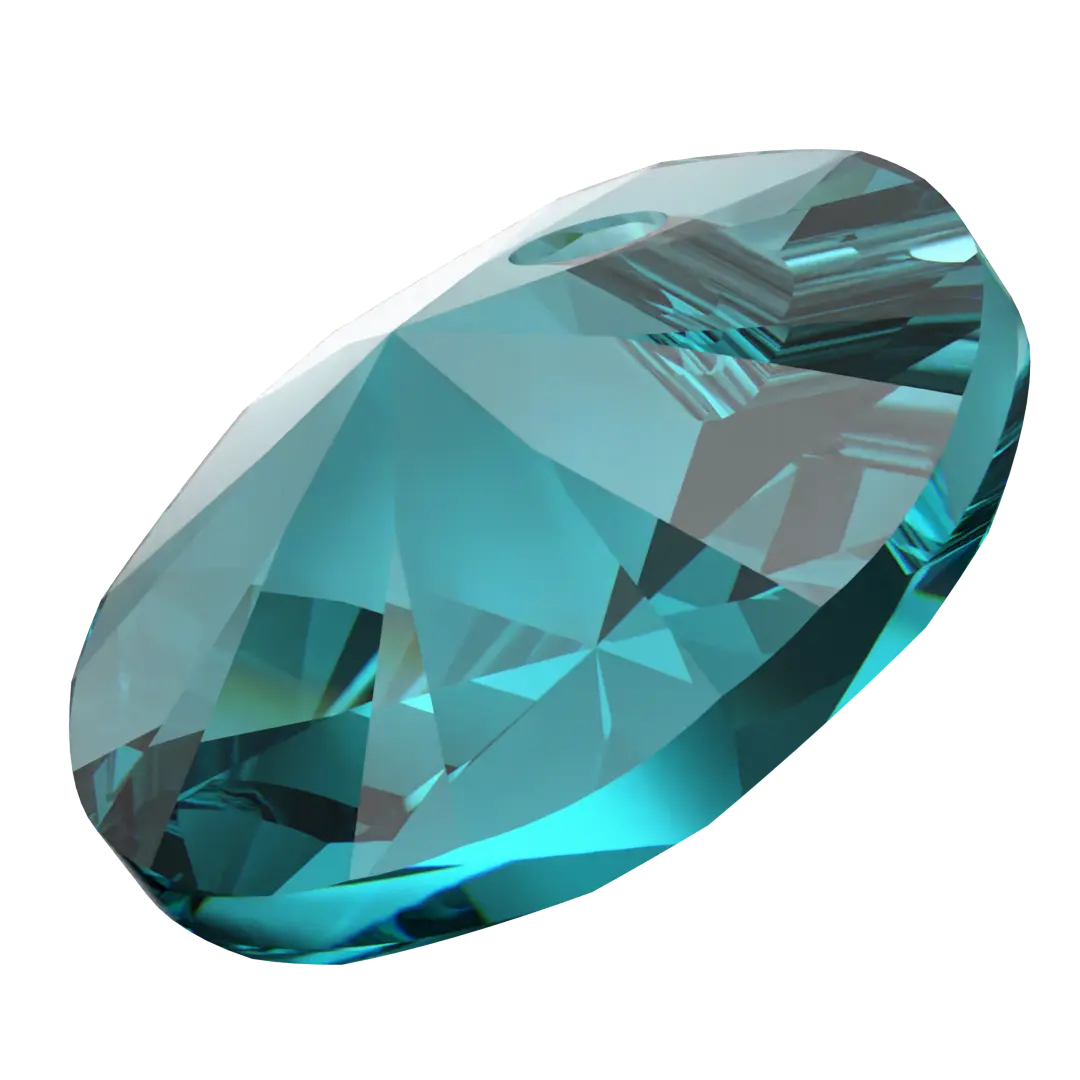 Serinity Pendants Round Cut (6428) Blue Zircon - Bluestreak Crystals