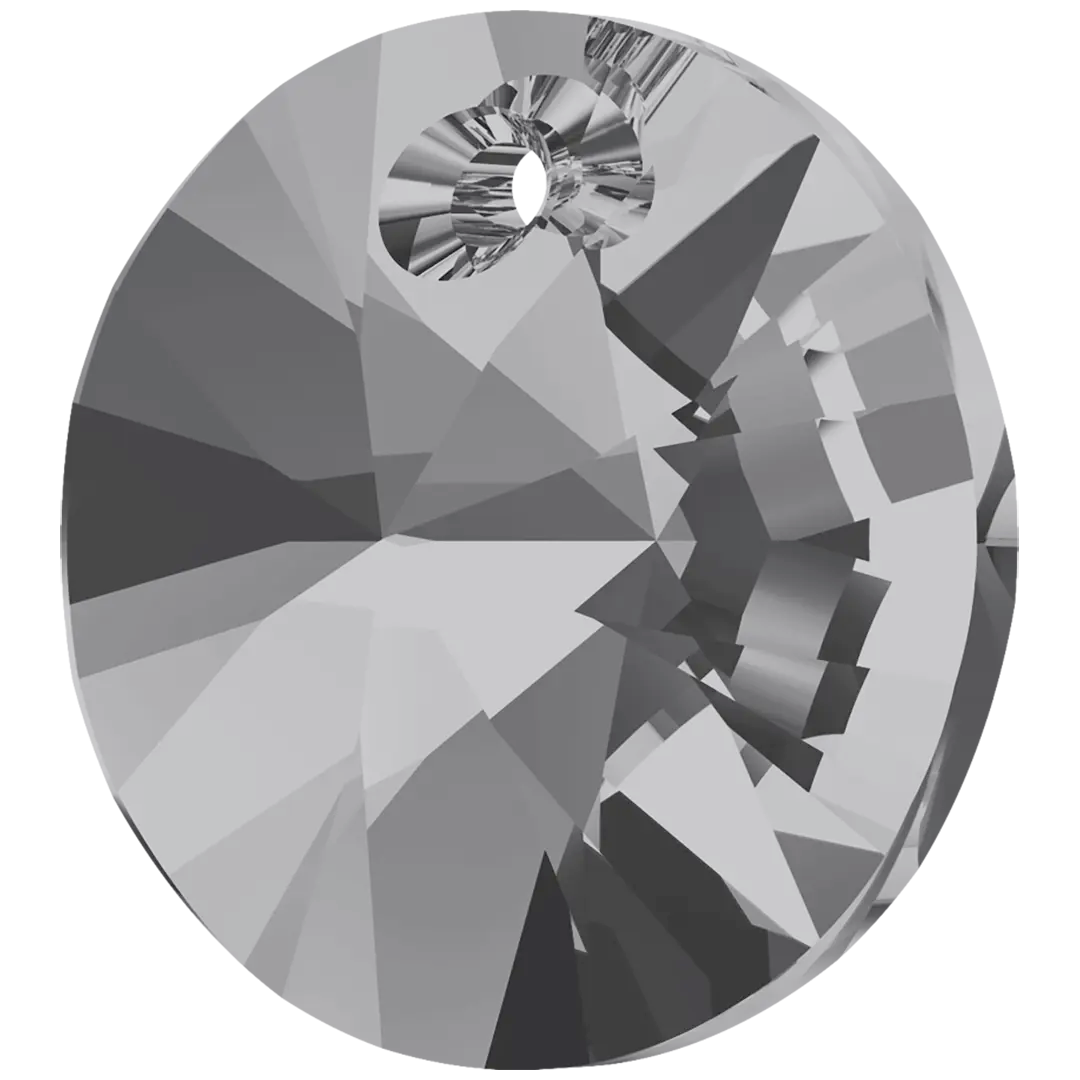 Serinity Pendants Round Cut (6428) Crystal Silver Night - Bluestreak Crystals