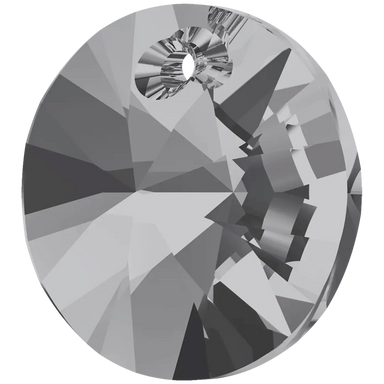 Serinity Pendants Round Cut (6428) Crystal Silver Night - Bluestreak Crystals