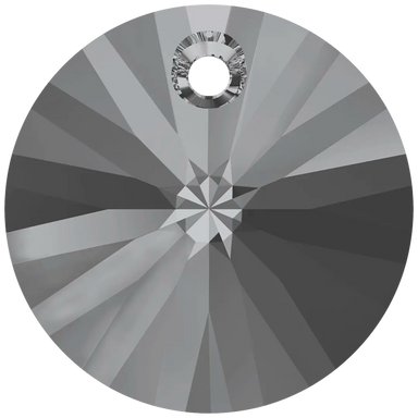 Serinity Pendants Round Cut (6428) Crystal Silver Night - Bluestreak Crystals