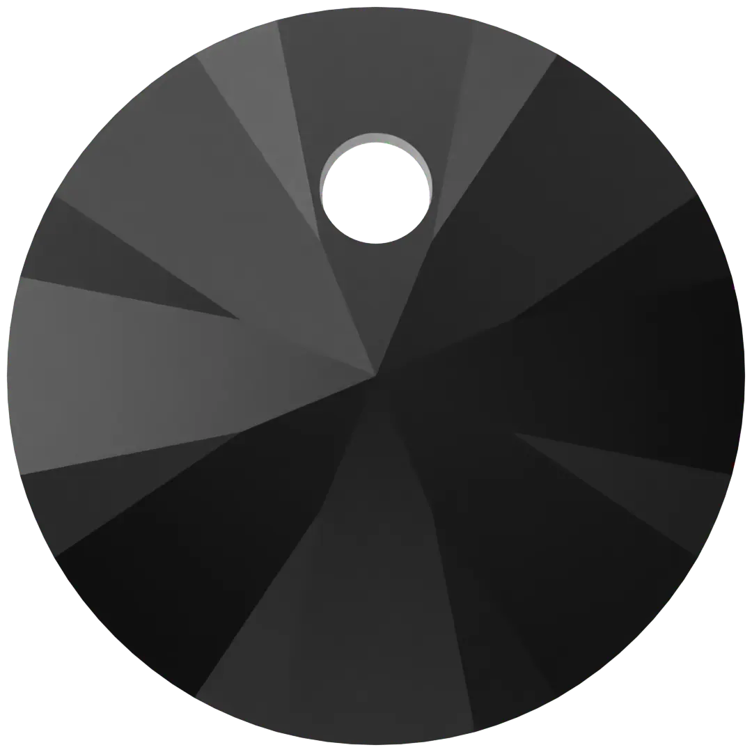 Serinity Pendants Round Cut (6428) Jet - Bluestreak Crystals