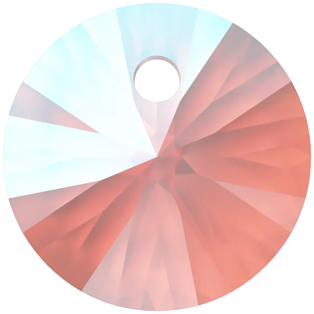 Serinity Pendants Round Cut (6428) Light Rose Shimmer - Bluestreak Crystals