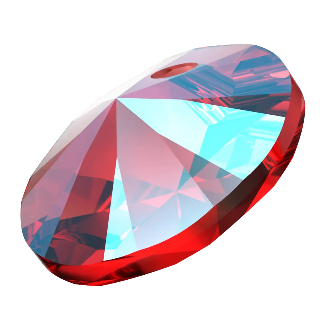 Serinity Pendants Round Cut (6428) Light Siam Shimmer - Bluestreak Crystals