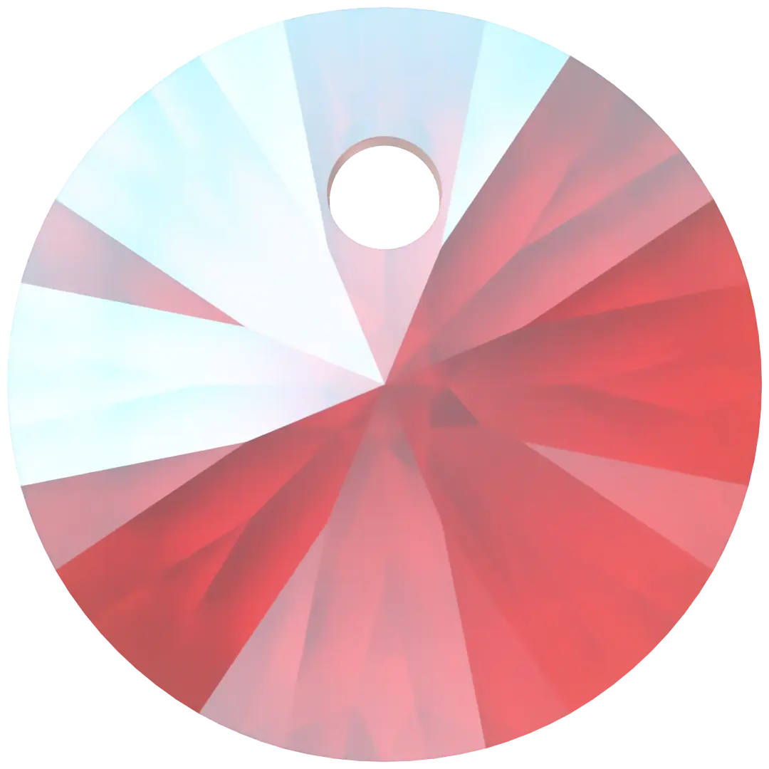 Serinity Pendants Round Cut (6428) Light Siam Shimmer - Bluestreak Crystals