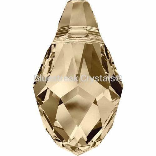 Serinity Pendants Small Briolette (6007) Crystal Golden Shadow-Serinity Pendants-7mm - Pack of 4-Bluestreak Crystals