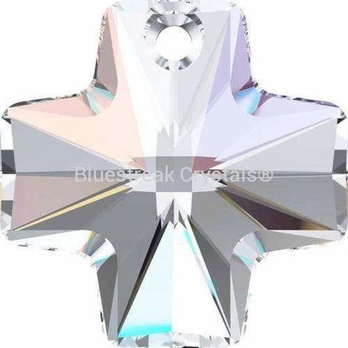Serinity Pendants Square Cross (6866) Crystal AB-Serinity Pendants-20mm - Pack of 1-Bluestreak Crystals