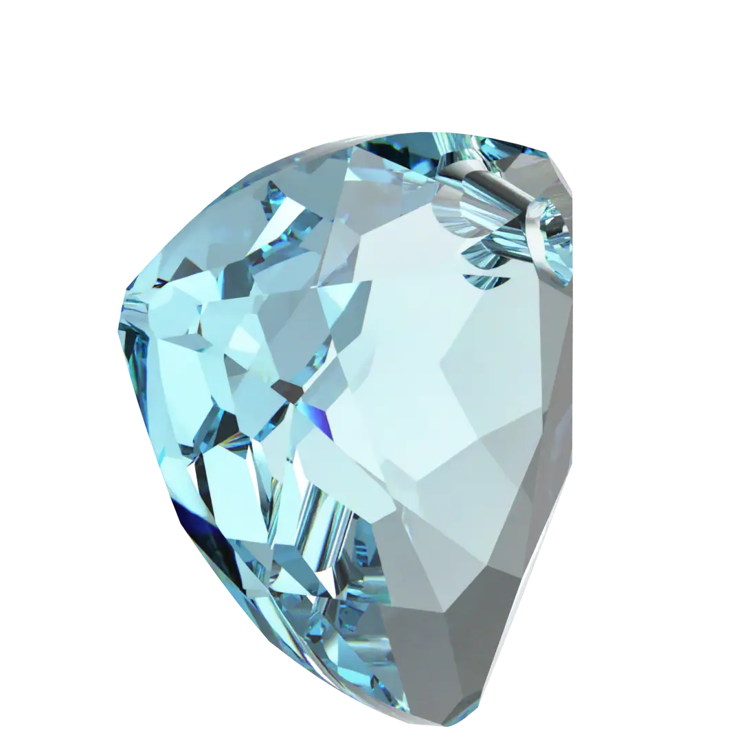 Serinity Pendants Trilliant Cut (6434) Aquamarine - Bluestreak Crystals