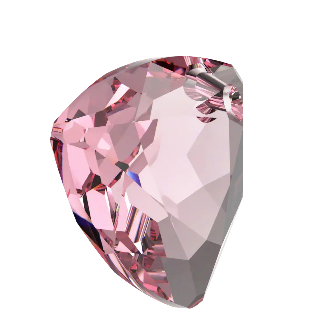 Serinity Pendants Trilliant Cut (6434) Light Rose - Bluestreak Crystals