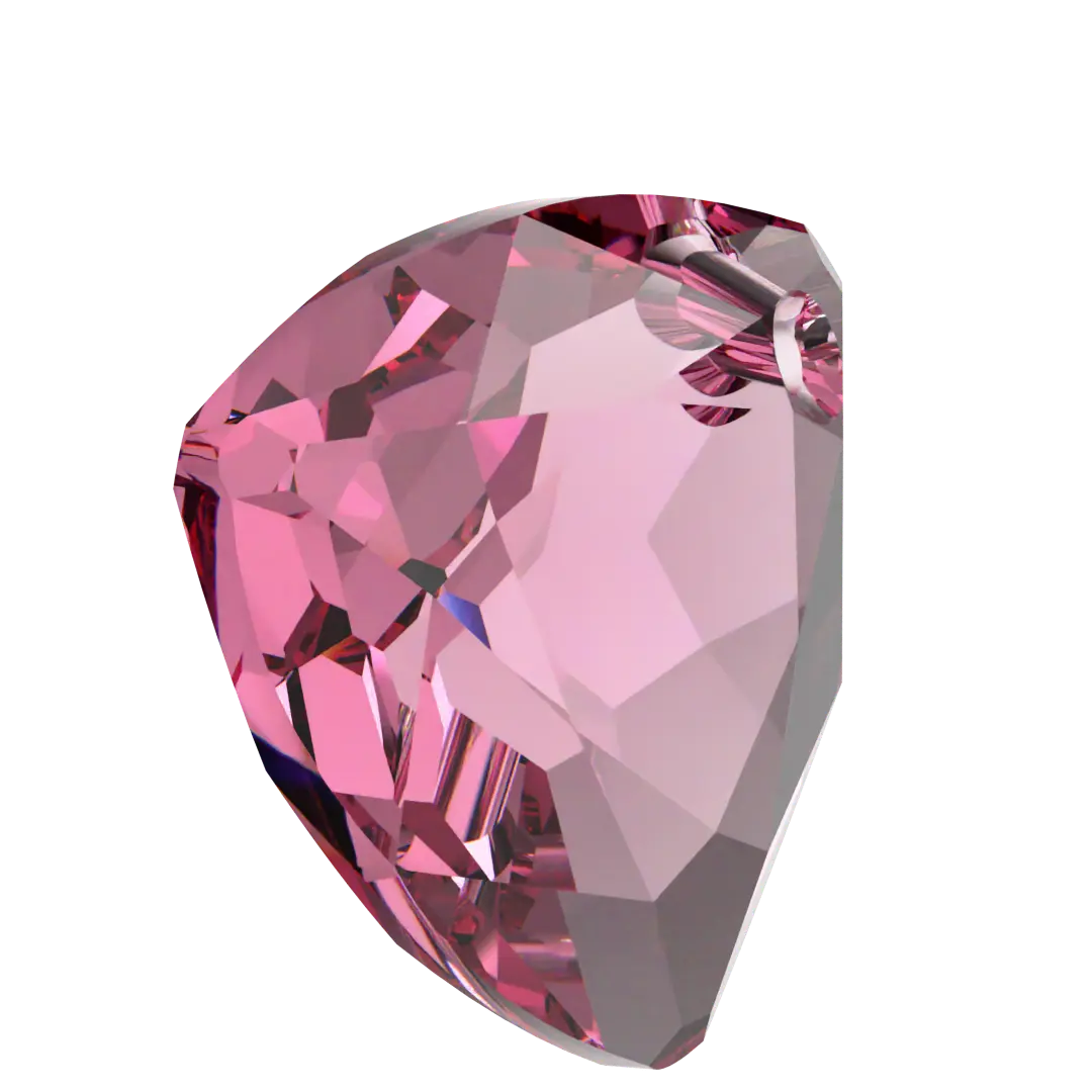 Serinity Pendants Trilliant Cut (6434) Rose - Bluestreak Crystals