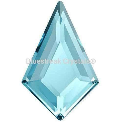 Serinity Rhinestones Non Hotfix Kite (2771) Aquamarine-Serinity Flatback Rhinestones Crystals (Non Hotfix)-6.4x4.2mm - Pack of 6-Bluestreak Crystals