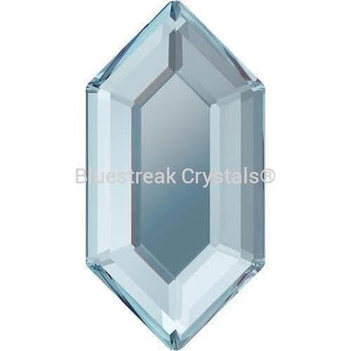 Serinity Rhinestones Non Hotfix Large Hexagon (2776) Aquamarine-Serinity Flatback Rhinestones Crystals (Non Hotfix)-8.2x4.2mm - Pack of 8-Bluestreak Crystals