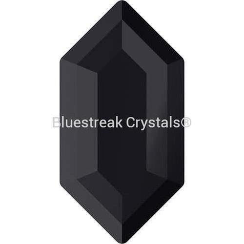Serinity Rhinestones Non Hotfix Large Hexagon (2776) Jet UNFOILED-Serinity Flatback Rhinestones Crystals (Non Hotfix)-8.2x4.2mm - Pack of 8-Bluestreak Crystals