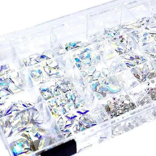 Serinity Rhinestones Non Hotfix Mega Mix Crystal AB-Serinity Flatback Rhinestones Crystals (Non Hotfix)-Bluestreak Crystals