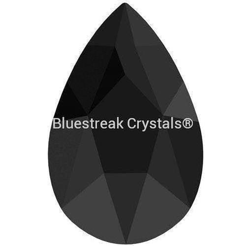 Serinity Rhinestones Non Hotfix Pear (2303) Jet UNFOILED-Serinity Flatback Rhinestones Crystals (Non Hotfix)-8x5mm - Pack of 10-Bluestreak Crystals