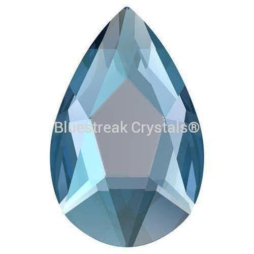 Serinity Rhinestones Non Hotfix Pear (2303) Light Sapphire Shimmer-Serinity Flatback Rhinestones Crystals (Non Hotfix)-14x9mm - Pack of 4-Bluestreak Crystals