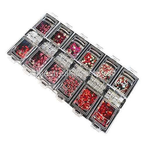Red toned silver back rhinestones | Bargains Unlimited