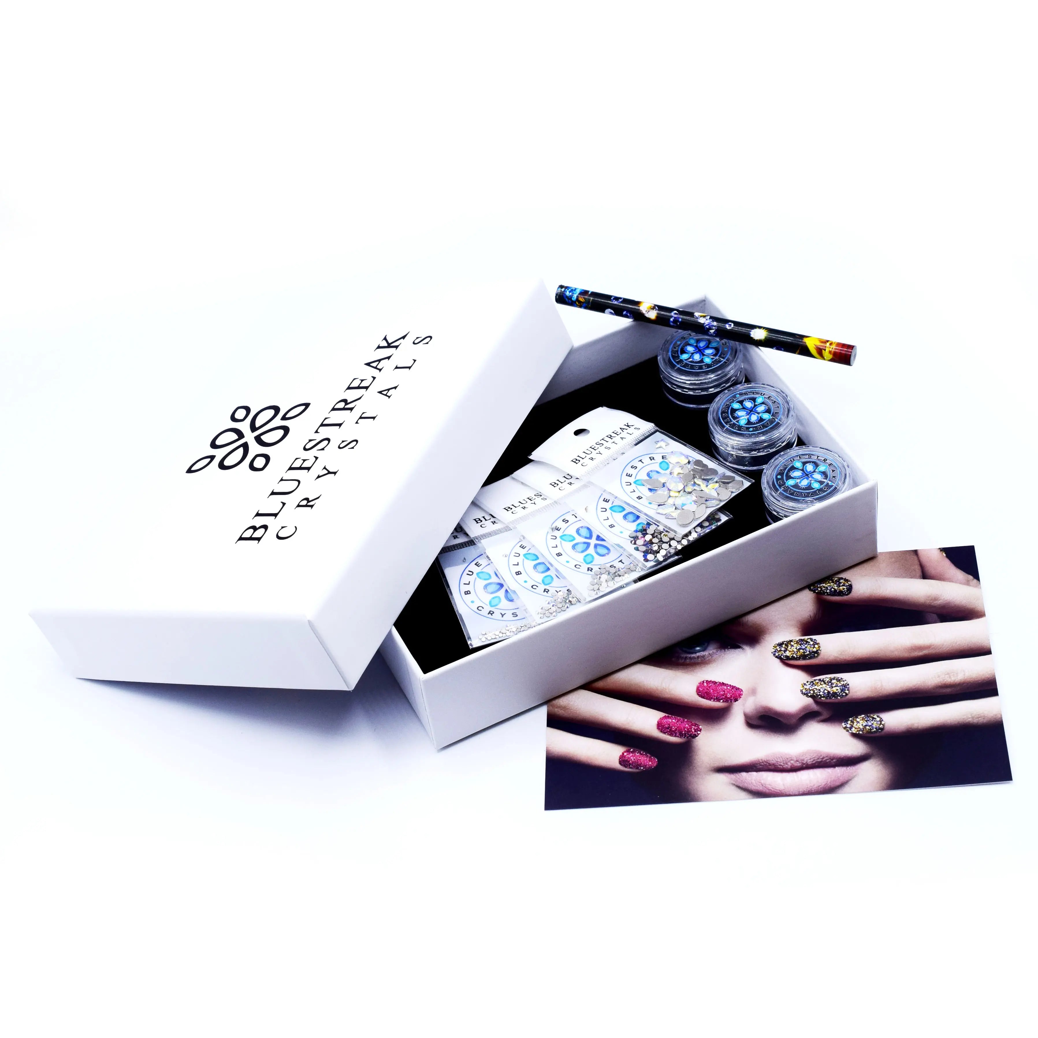 Serinity Rhinestones Starter Nail Art Kit - Bluestreak Crystals