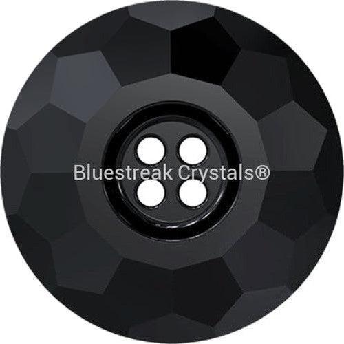 Serinity Sew On Crystals Classic Button 4 Holes (3008) Jet UNFOILED-Serinity Sew On Crystals-12mm - Pack of 2-Bluestreak Crystals