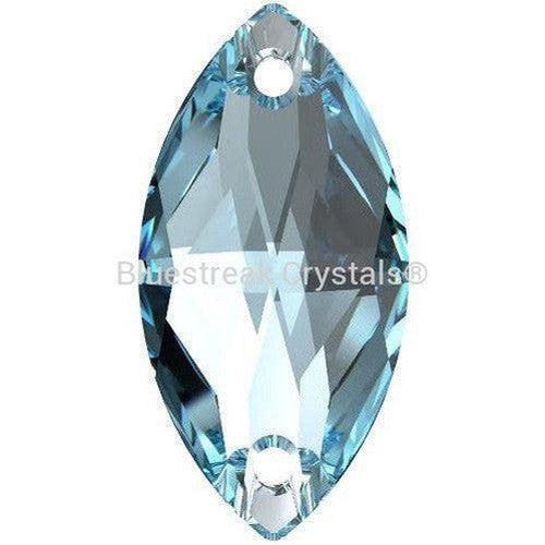 Serinity Sew On Crystals Navette (3223) Aquamarine-Serinity Sew On Crystals-12mm - Pack of 4-Bluestreak Crystals