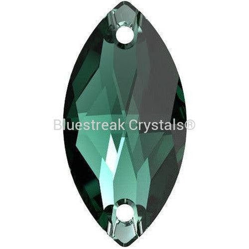 Serinity Sew On Crystals Navette (3223) Emerald-Serinity Sew On Crystals-12mm - Pack of 4-Bluestreak Crystals