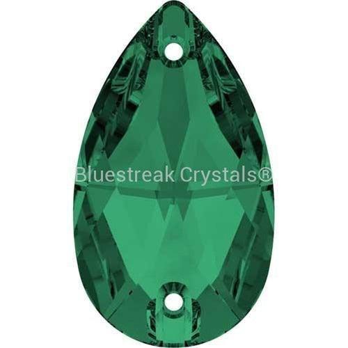 Serinity Sew On Crystals Peardrop (3230) Emerald-Serinity Sew On Crystals-12x7mm - Pack of 2-Bluestreak Crystals
