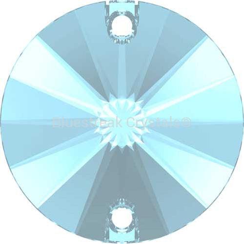 Serinity Sew On Crystals Rivoli (3200) Aquamarine-Serinity Sew On Crystals-8mm - Pack of 6-Bluestreak Crystals