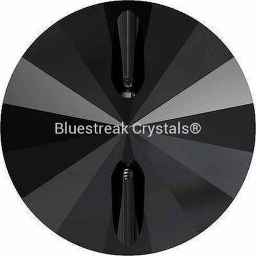 Serinity Sew On Crystals Rivoli Button (3015) Jet UNFOILED-Serinity Sew On Crystals-10mm - Pack of 4-Bluestreak Crystals