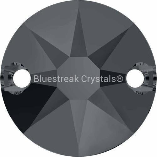 Serinity Sew On Crystals Round (3288) Crystal Silver Night UNFOILED-Serinity Sew On Crystals-8mm - Pack of 6-Bluestreak Crystals