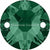 Serinity Sew On Crystals Round (3288) Emerald-Serinity Sew On Crystals-8mm - Pack of 6-Bluestreak Crystals