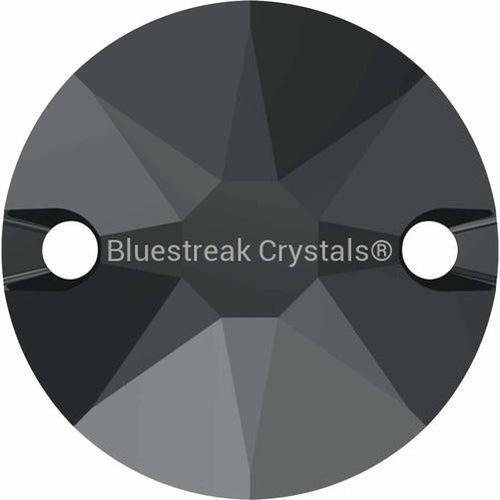 Serinity Sew On Crystals Round (3288) Jet Hematite UNFOILED-Serinity Sew On Crystals-8mm - Pack of 6-Bluestreak Crystals