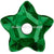 Serinity Sew On Crystals Star Flower (3754) Emerald-Serinity Sew On Crystals-5mm - Pack of 10-Bluestreak Crystals