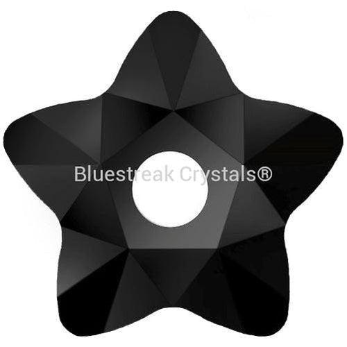 Serinity Sew On Crystals Star Flower (3754) Jet UNFOILED-Serinity Sew On Crystals-5mm - Pack of 10-Bluestreak Crystals