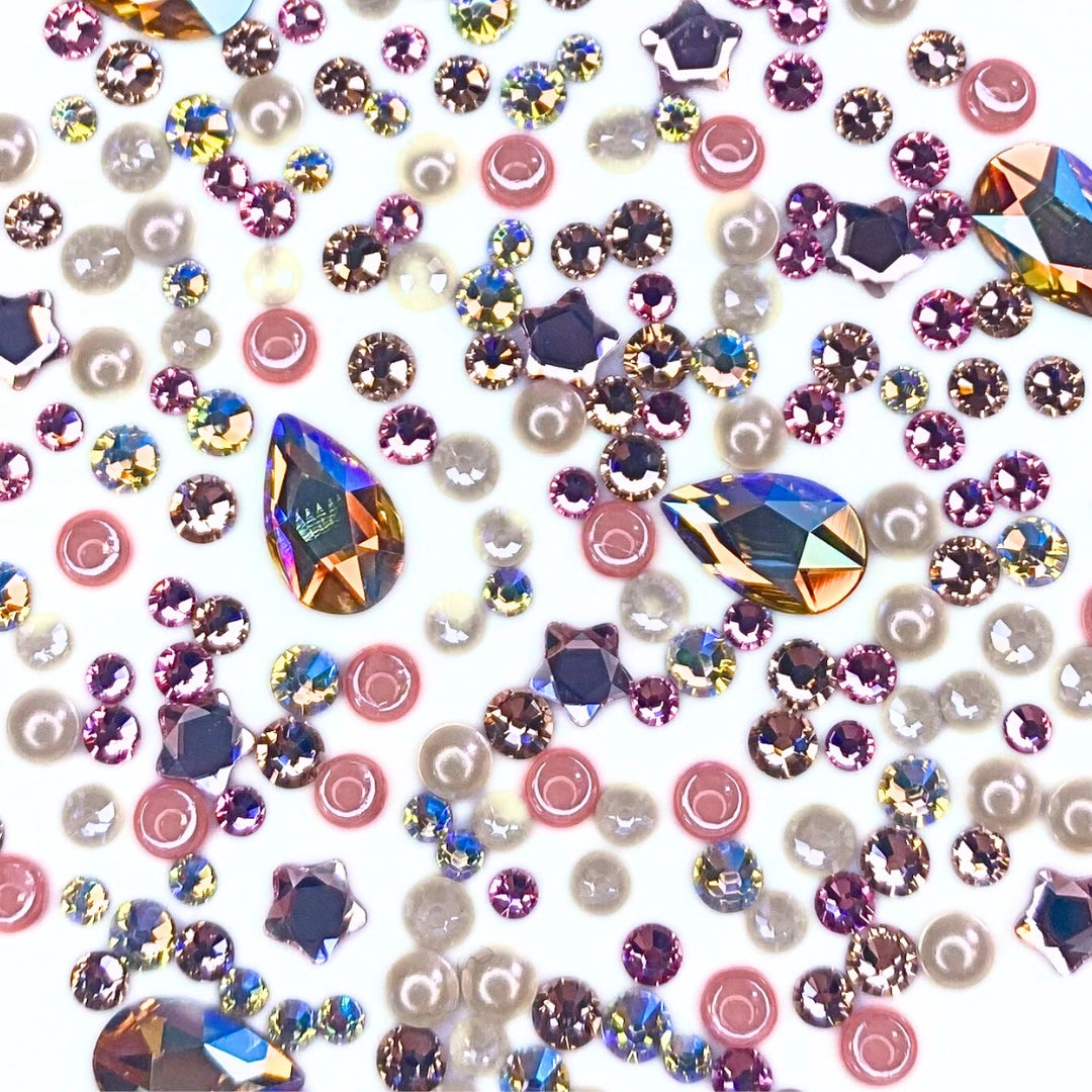 Serinity Flat Back Crystals Non Hotfix Mix Peach Perfect