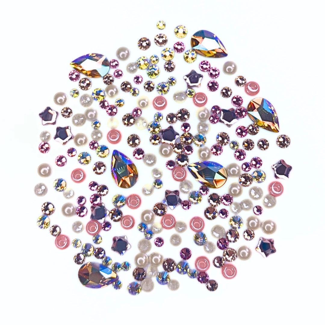 Serinity Flat Back Crystals Non Hotfix Mix Peach Perfect