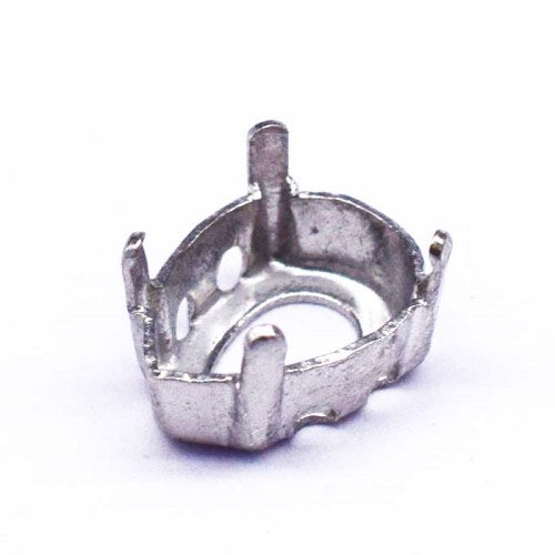 Sew-on Setting for Baroque Pear Fancy Stone Silver Colour - Bluestreak Crystals