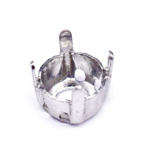 Sew-on Setting for Chaton Rivoli Stones Silver Colour - Bluestreak Crystals