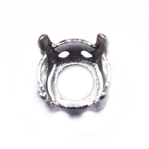 Sew-on Setting for Chaton Rivoli Stones Silver Colour - Bluestreak Crystals