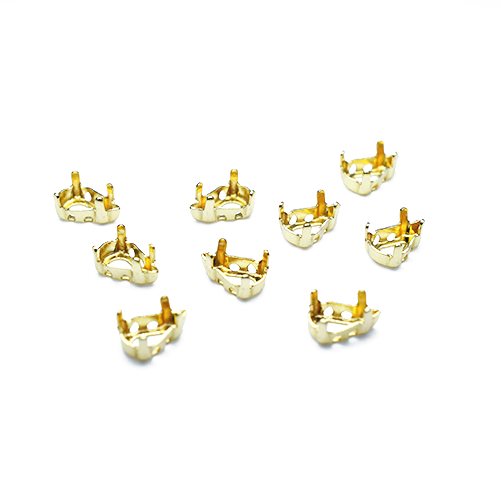 Sew-on Setting for Pear Fancy Stone Gold Colour - Bluestreak Crystals